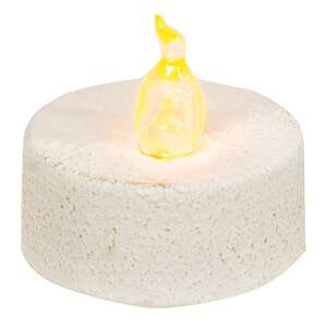 Textured White Mini Timer Tealight 84944;