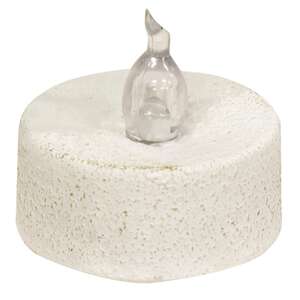 Textured White Mini Timer Tealight 84944;
