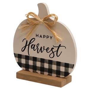 Happy Harvest Buffalo Check Pumpkin