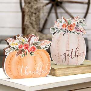 Gather Chunky Watercolor Pumpkin Sitter 91031;