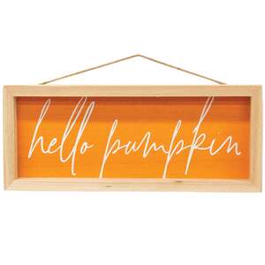Hello Pumpkin Inset Framed Sign 91037;
