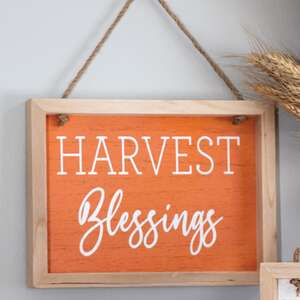 Harvest Blessings Frame w/Jute Hanger 91047;