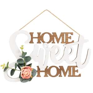 Home Sweet Home Cutout Floral Accent Hanging Sign 91077;
