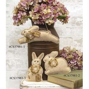 Sitting Flower Bunny Ornament