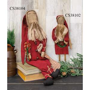 Father Christmas Doll With Candy Canes & Stocking