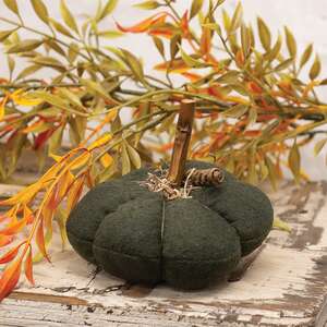 Black Distressed Fabric Pumpkin