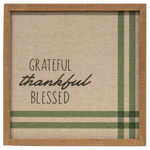 Grateful Thankful Blessed Feed Sack Frame 65183;
