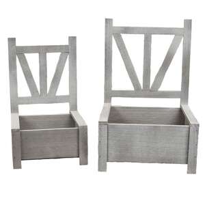 Garden Chair Planter Boxes - 2/Set HAC2448;