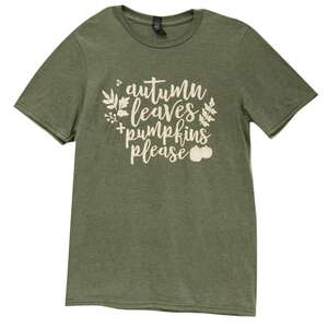 Autumn Leaves + Pumpkins Please T-Shirt, XXL L71XXL;