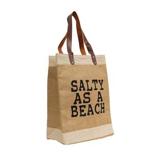 Salty As A Beach Jute Tote LT10;