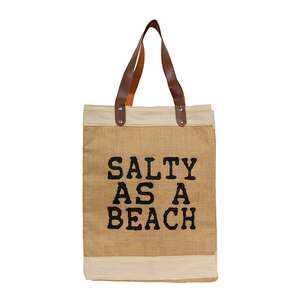 Salty As A Beach Jute Tote LT10;