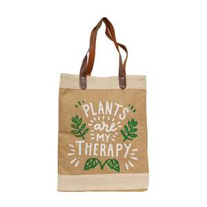 Plants Are My Therapy Jute Tote LT11;