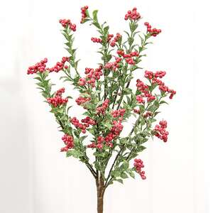 Icy Pepperberry & Leaves Bush, 18" QE152545;