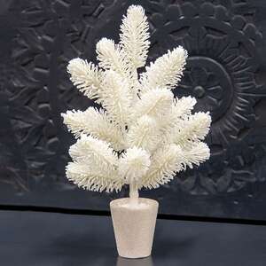 Potted Snowy Fantasy Pine Tree, 14" SA112552;