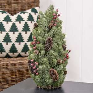 Icy Berries & Pine Cone Tree, 18"H SA112602;