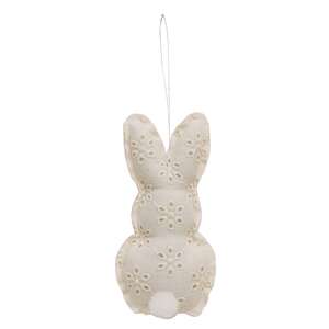 Eyelet Bunny Fabric Ornament SHNE4010;
