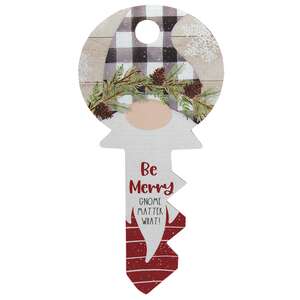Be Merry Gnome Key Sign, 3 Asstd.