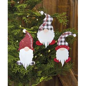3/Set, Santa Gnome Ornaments