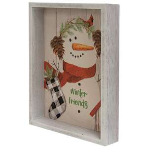 Winter Friends Snowman Inset Box Sign