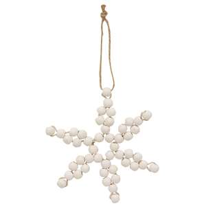 Wood Bead Snowflake Ornament, 2 Asstd. 35670;