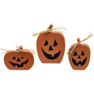 3/Set, Chunky Reversible Pumpkin Sitters