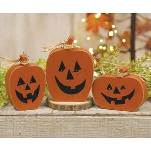 3/Set, Chunky Reversible Pumpkin Sitters