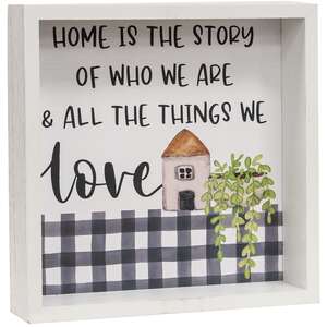 Welcome To Our Crazy & Beautiful Life Framed Box Signs, 2 Asstd.