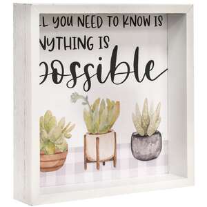 Anything Is Possible Framed Box Sign