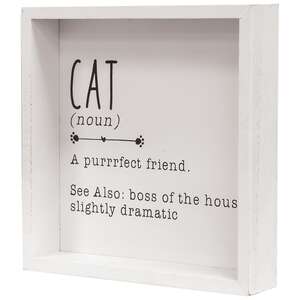 Cat Definition Framed Box Sign