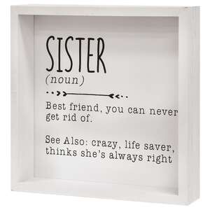 Sister Definition Framed Box Sign