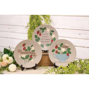 Sweet Strawberry Plates, 3 Asstd.