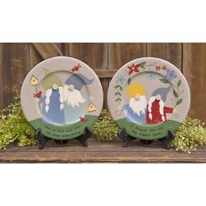 When We Have Each Other Gnome Plate, 2 Asstd.