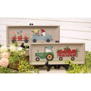 Farmer Gnome Trays, 2 Asstd.