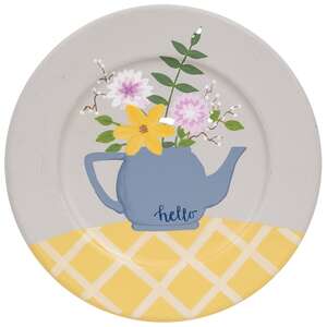 Hello Teapot Plates, 2 Asstd