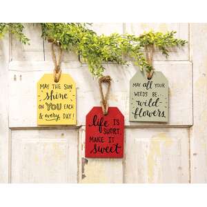 Life Is Short Wooden Tag, 3 Asstd.