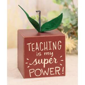 Teaching is my Super Power Cube Apple
