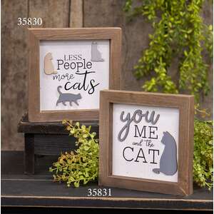 You Me and the Cat Shadowbox Frame