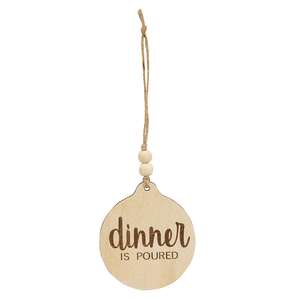 Dinner Is Poured Beaded Wine Tag, 3 Asstd.