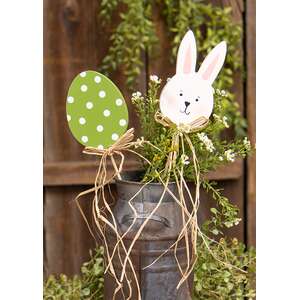 Easter Egg Or Bunny Plant Poke, 2 Asstd.