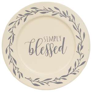 Always Grateful Floral Band Plates, 3 Asstd