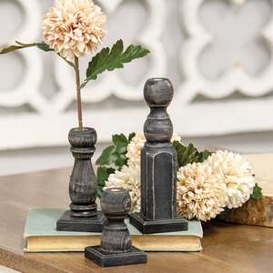 Medium Black Spindle Flower Holder 35957;