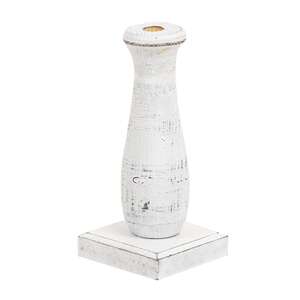 Curvy White Spindle Flower Holder 35954;