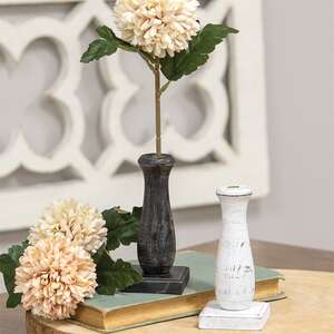 Curvy White Spindle Flower Holder 35954;