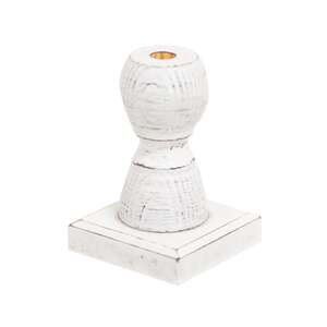 Short White Spindle Flower Holder 35958;