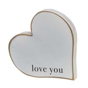 Love You More Distressed Chunky Hearts, 2/Set 36017;