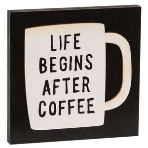 Life Begins After Coffee Square Block