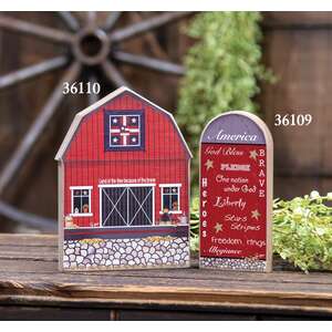 Patriotic Words Chunky Silo Sitter