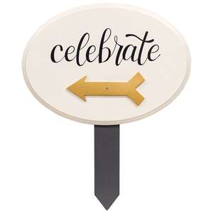Celebrate Wooden Yard Sign