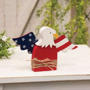 Wooden Americana Eagle Sitter