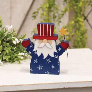 Wooden Uncle Sam Gnome Sitter